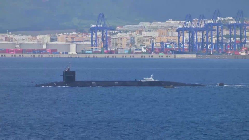 US Navy submarine departs Gibraltar following brief stopover US Navy submarine departs Gibraltar following brief stopover
