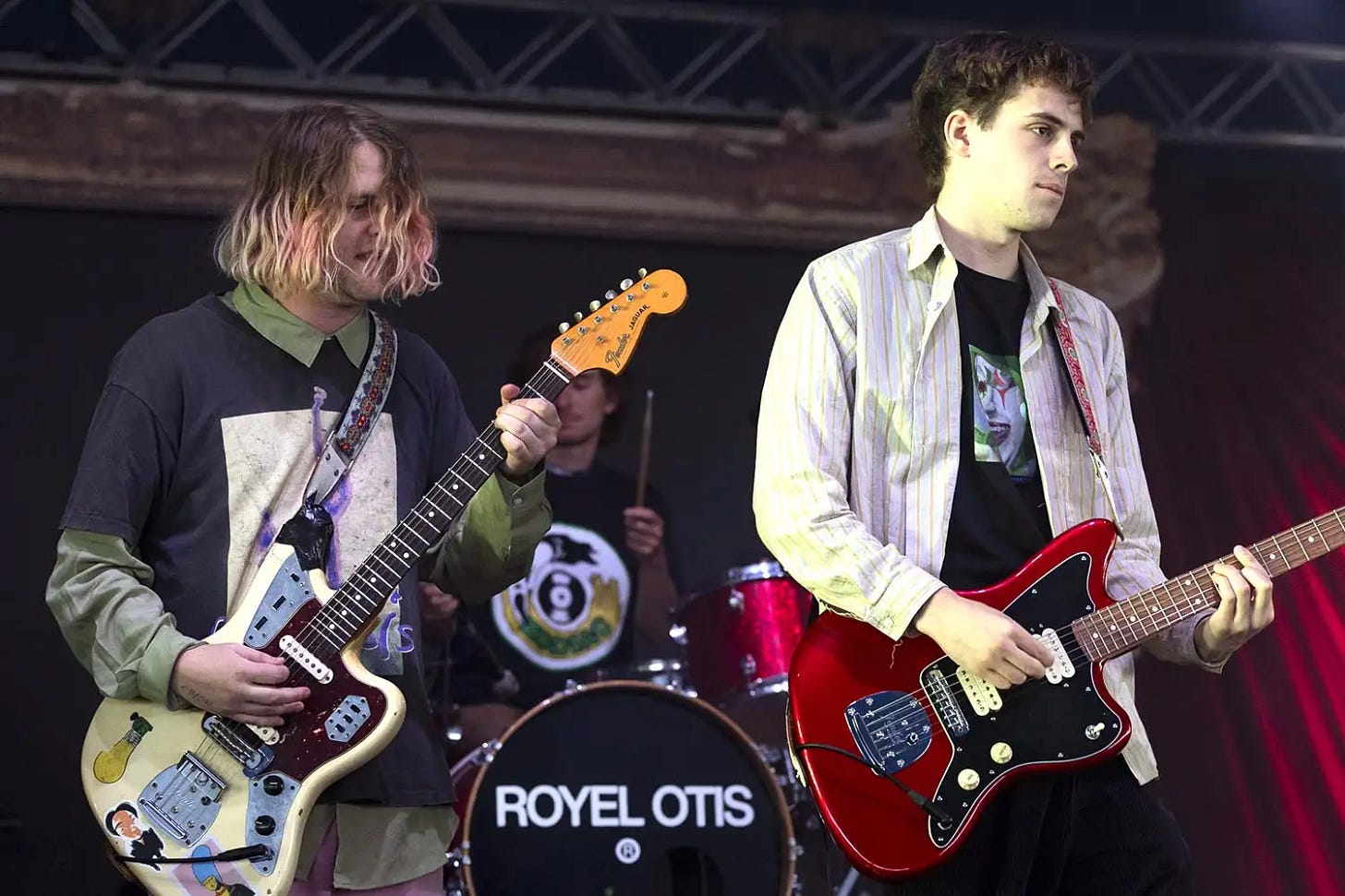  Royel Maddell & Otis Pavlovic of the band Royel Otis performs on stage during Splendour in the Grass 2023 on July 23, 2023 in Byron Bay, Australia. 