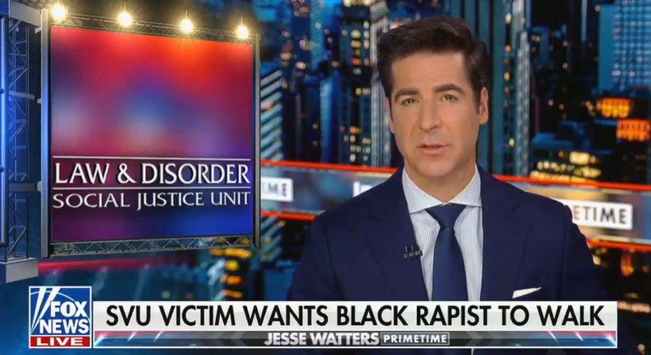 chyron: SVU victim wants Black rapist to walk