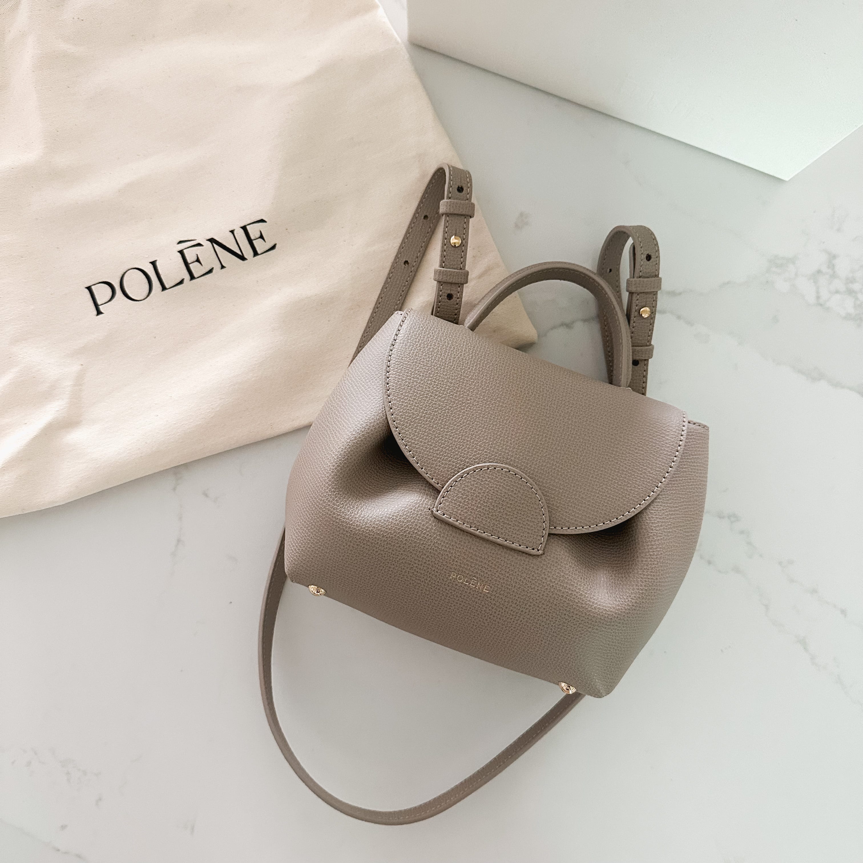 Polene Numero Un Nano in Textured Grey ($380)