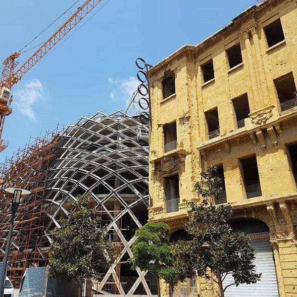 Old and new Beirut. Old and new Beirut.