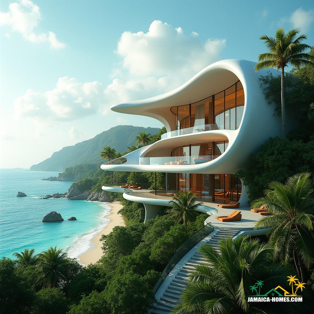 Organic-style architectural masterpiece, inspired by fluid forms and modern elegance.