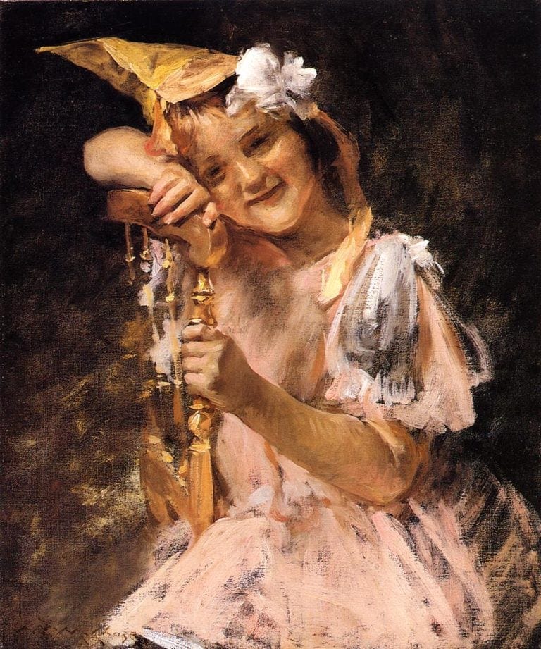 The Birthday Party | William Merritt Chase | oil painting