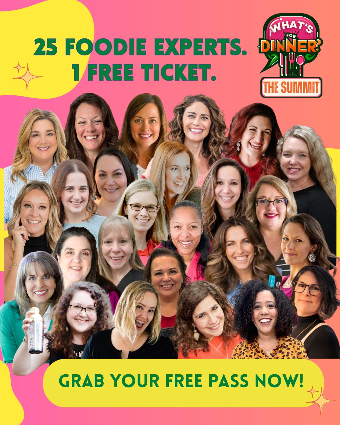 The colorful flyer for What's For Dinner?: The Summit