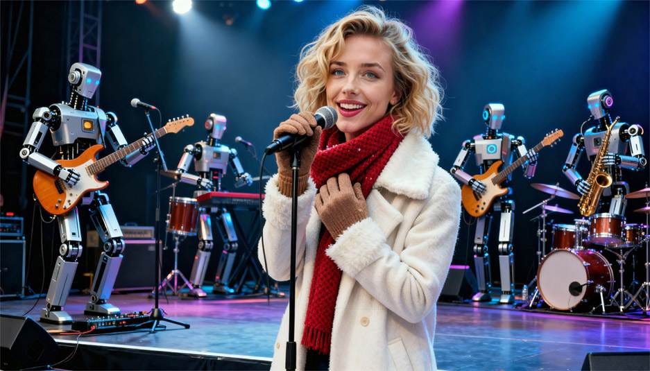 A person singing into a microphone

AI-generated content may be incorrect.