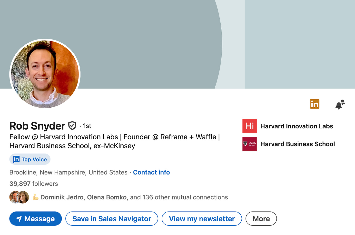 rob snyder b2b influencer for startups