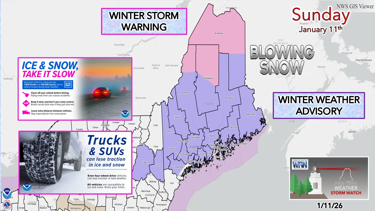 Storm tracks northeast on Sunday - Pine Tree Weather