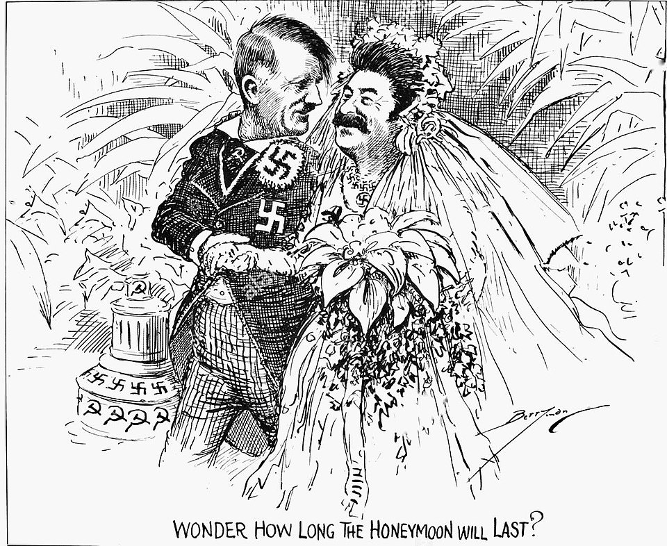 File:Hitler and Stalin. Wonder how long the honeymoon will last?.jpg File:Hitler and Stalin. Wonder how long the honeymoon will last?.jpg