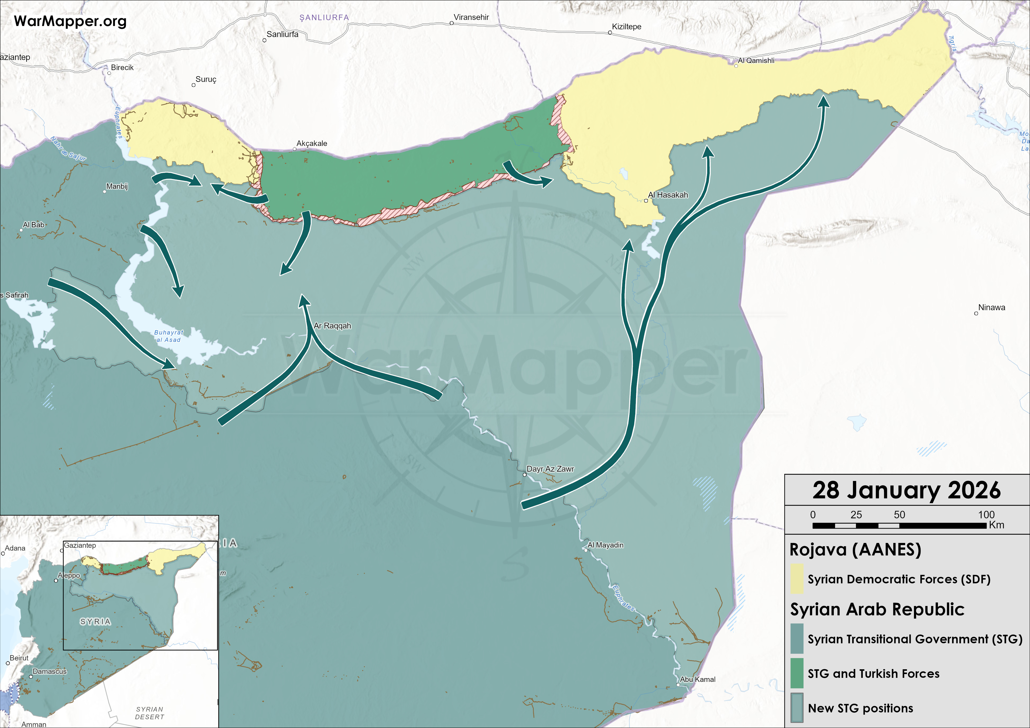 The collapse of Kurdish Rojava - War Mapper