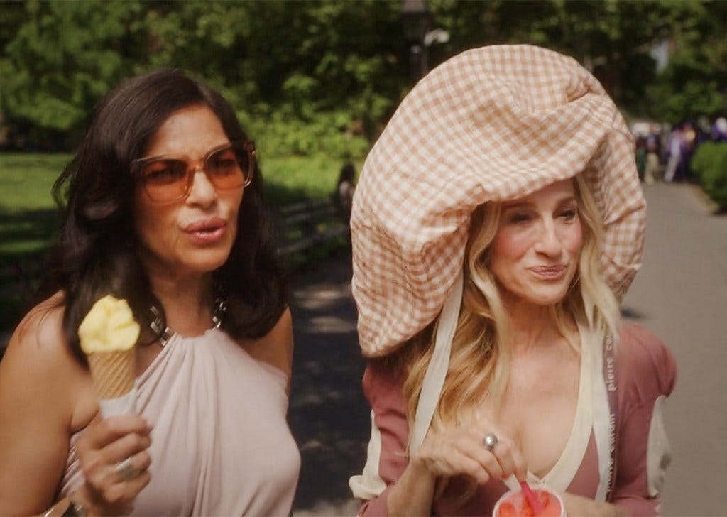 Sarah Jessica Parker and Sarita Choudhury in "And Just Like That"