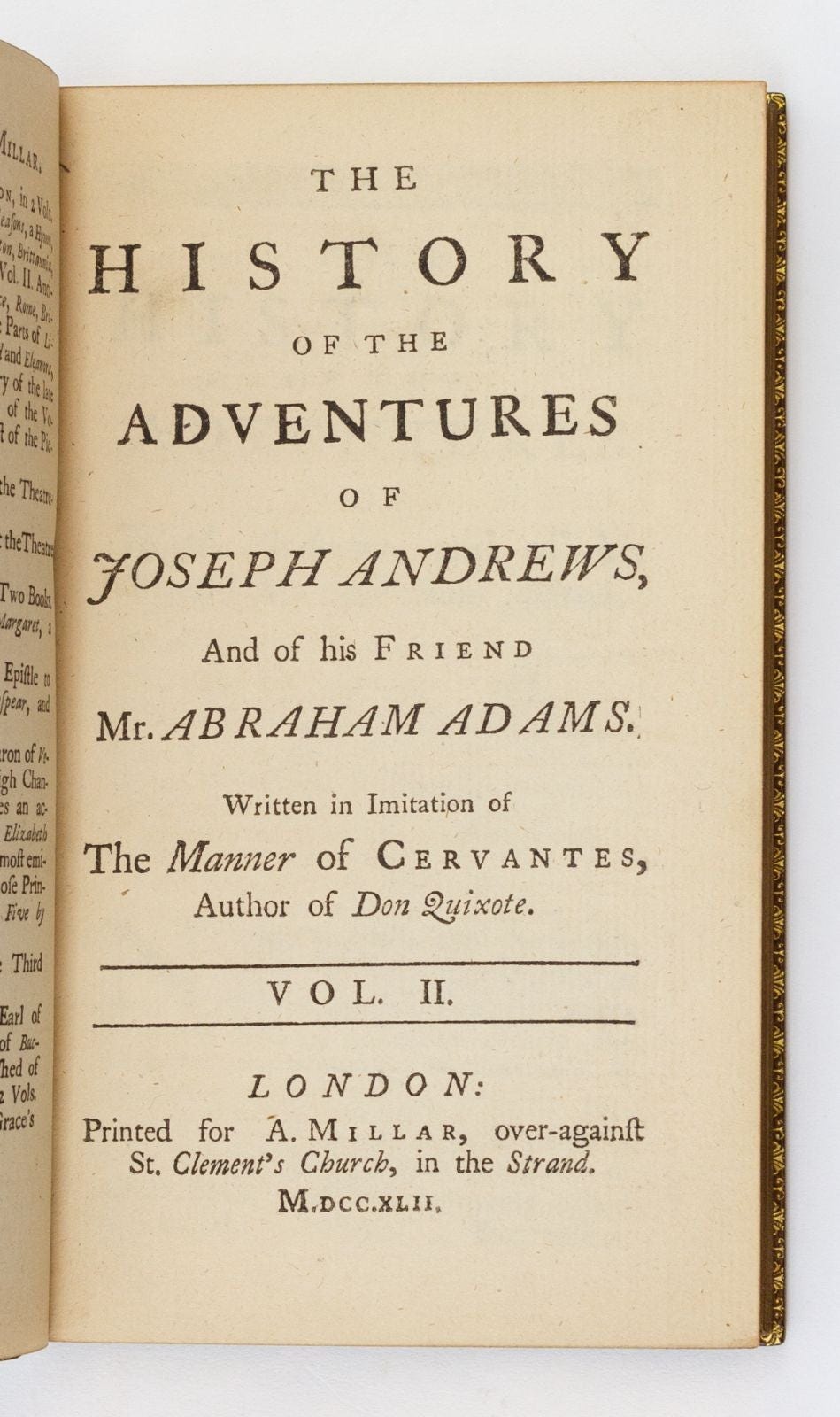 THE HISTORY OF THE ADVENTURES OF JOSEPH ANDREWS, AND HIS FRIEND MR. ABRAHAM  ADAMS by BINDINGS - RIVIERE, SON on Phillip J. Pirages Fine Books and ...