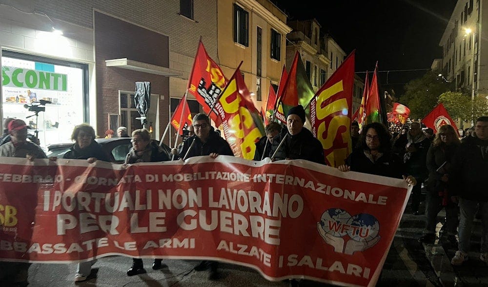 Dock workers strike to block arms shipments to 'Israel' across Europe