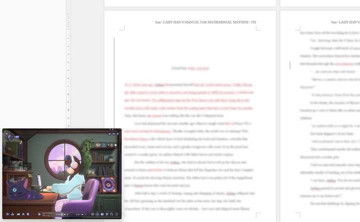 screenshots of writing with Spirit City: Lofi Sessions