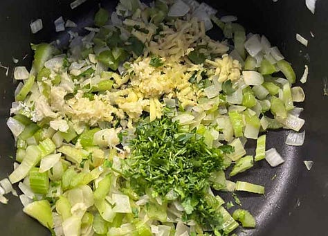Apple. Ginger & Parsnip Soup Steps