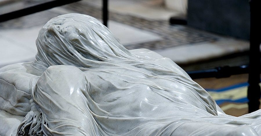 Chrystus w całunie (autor: Giuseppe Sanmartino)