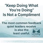 Leading Quietly