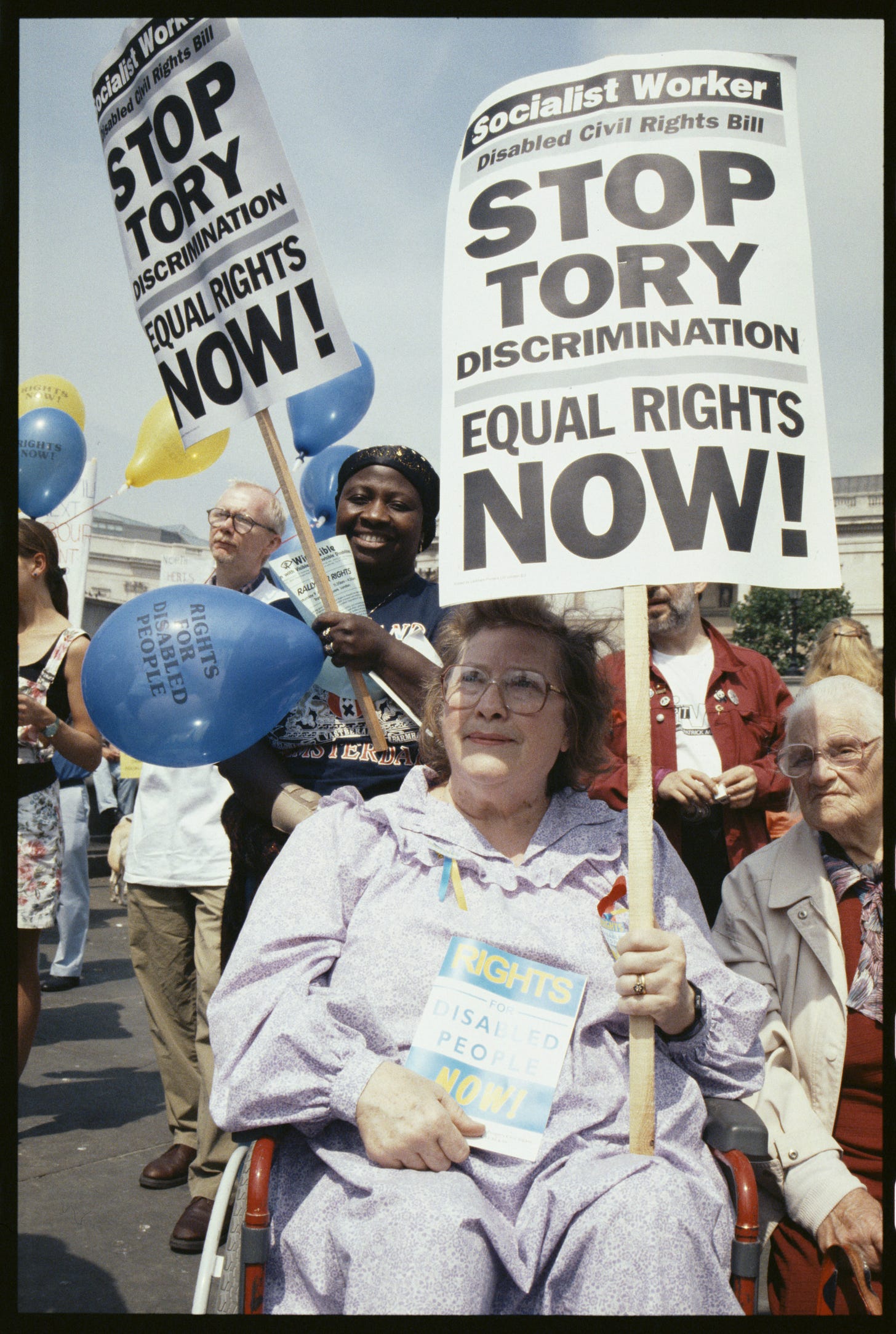 Rights Now demonstration, Trafalgar Square, London, UK. Keith Armstrong/NDMAC