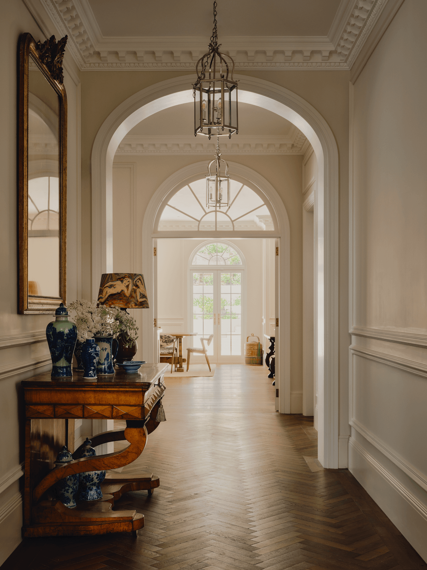 A contemporary house in Wimbledon village with georgian style entrance hall  Floor Flooring Indoors Interior Design Wood...