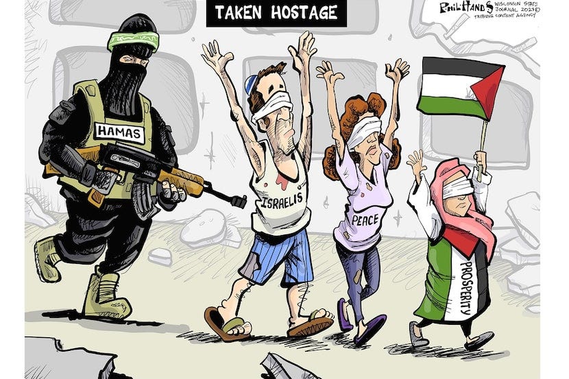 Editorial cartoon: Captives of Hamas
