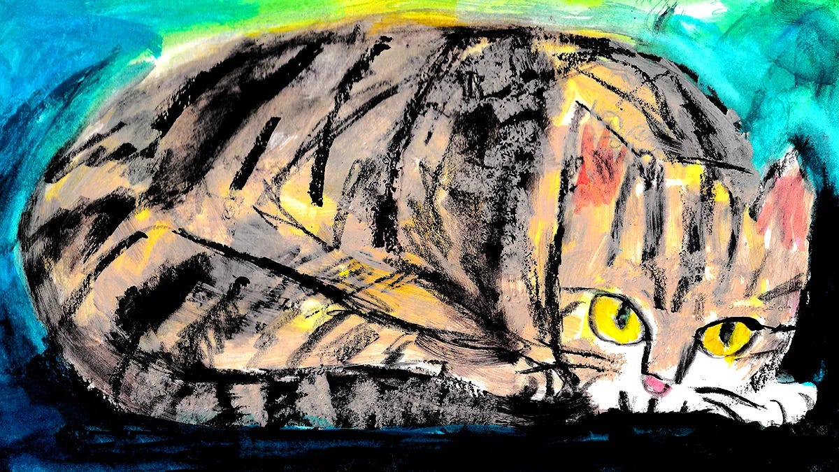 cat painting by Beth Spencer