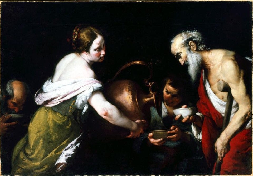 File:Bernardo Strozzi - An act of mercy, giving drink to the thirsty.jpg