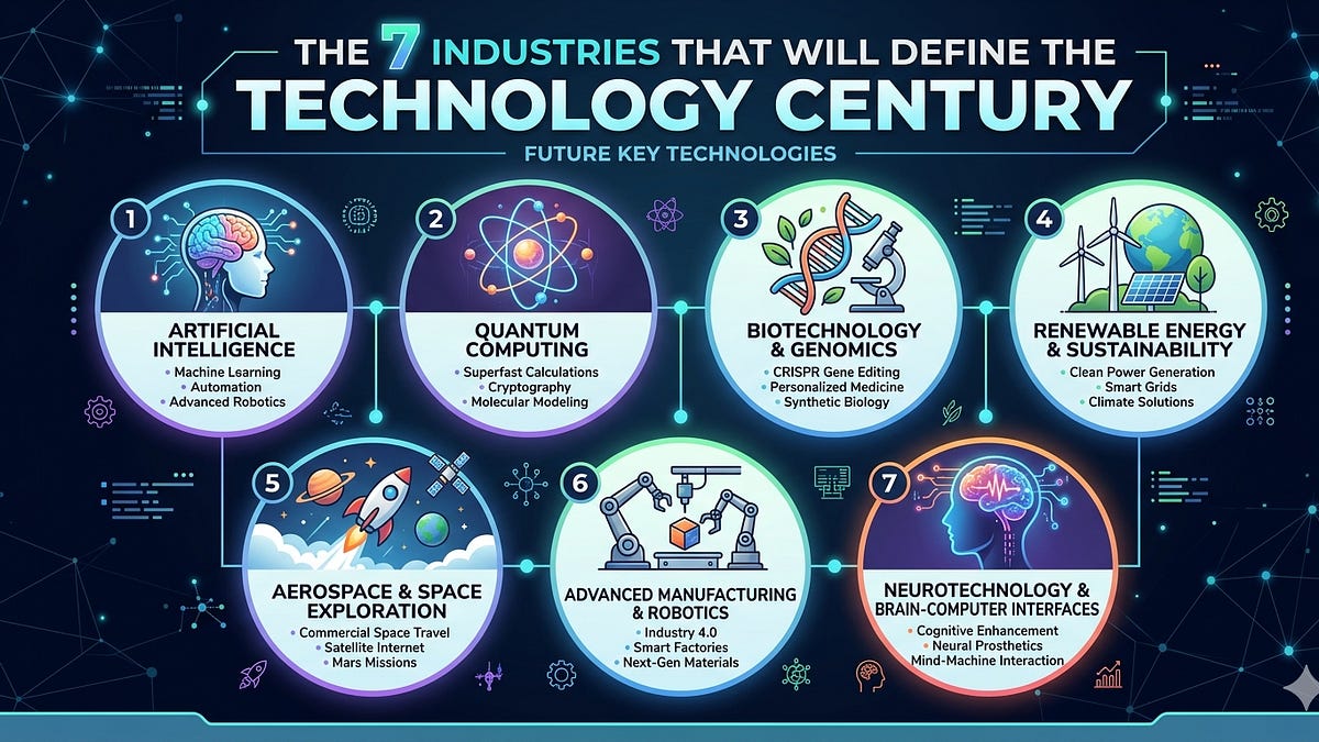 The 7 Industries That Will Define the Technology Century