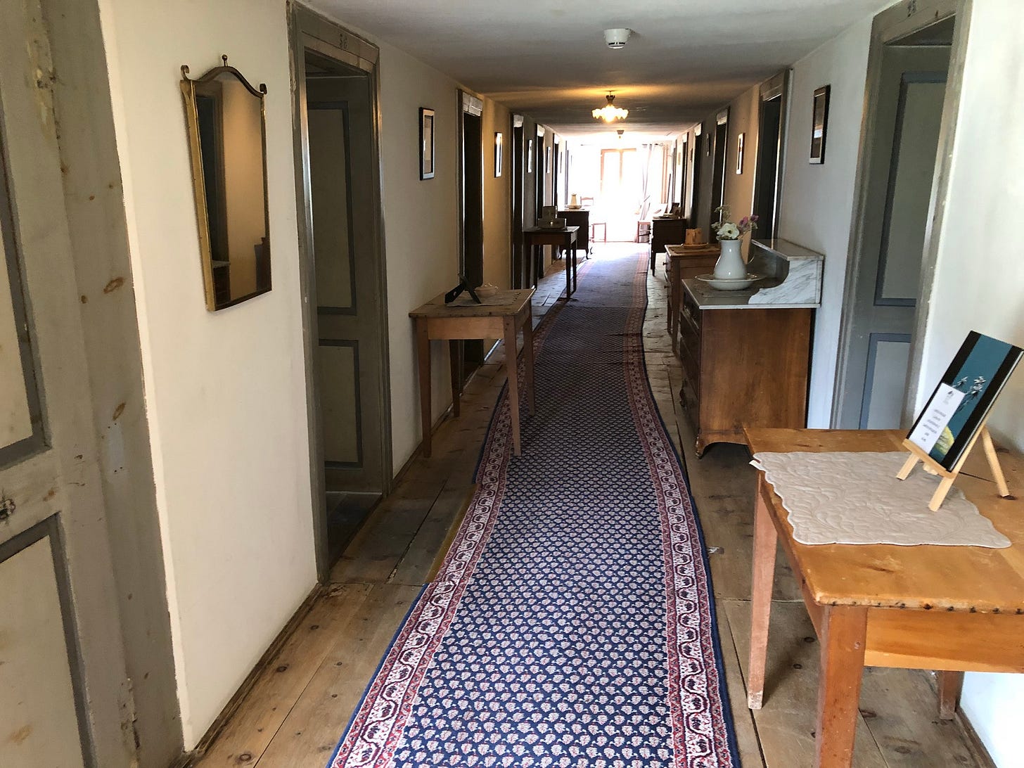 The hallways are creepy. This place was built before anyone had en-suite bathrooms.