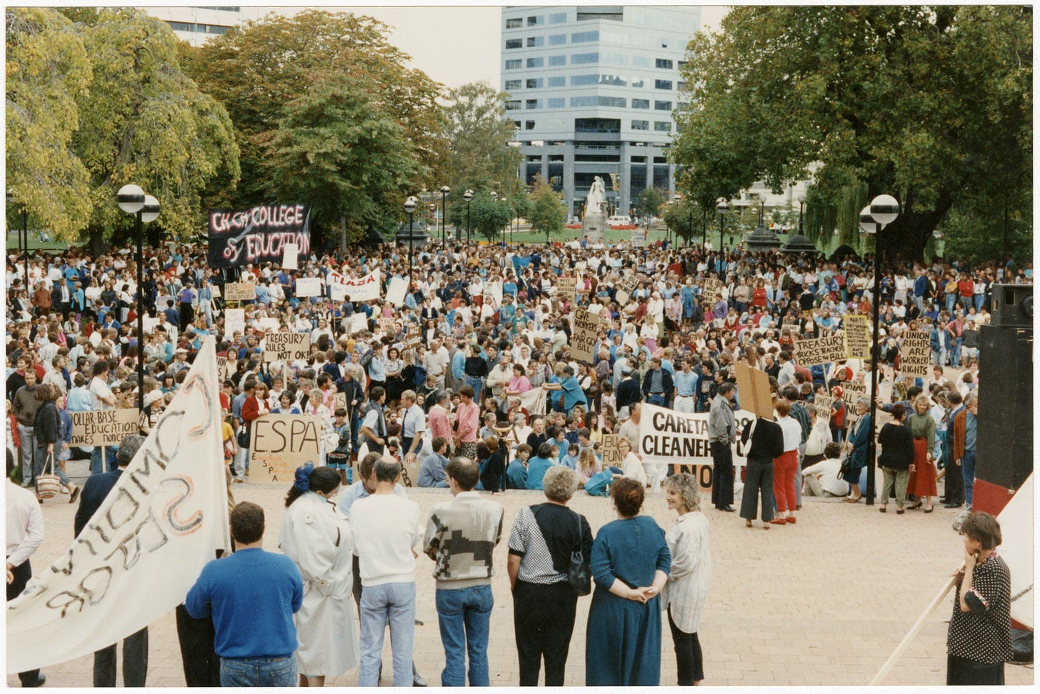 Employment Contracts Bill protest