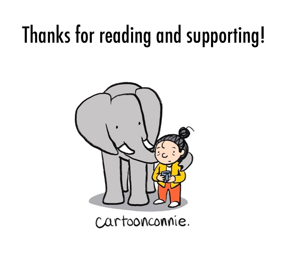 cartoonconnie elephant illustration logo 2025