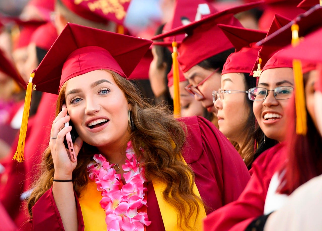 Graduates at Pasadena City College in Pasadena, Calif., on June 14, 2019. Graduates at Pasadena City College in Pasadena, Calif., on June 14, 2019.