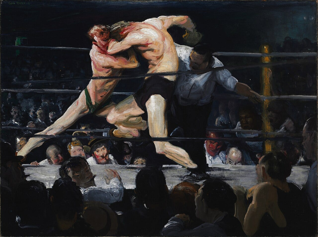 Two boxers in the ring Two boxers in the ring