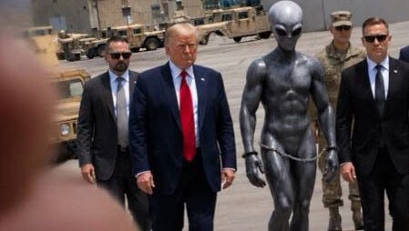 Trump posted this unserious image on Truth Social.