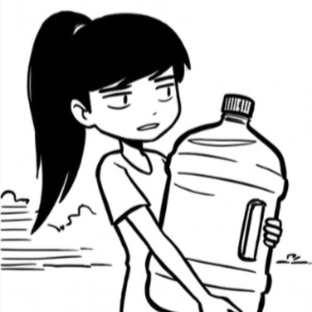 Zara surprises Jay and Veer with an enormous water bottle.