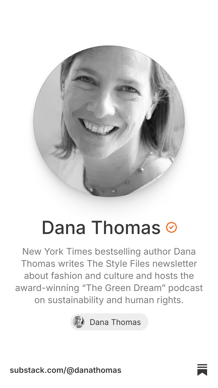 Dana Thomas | Substack