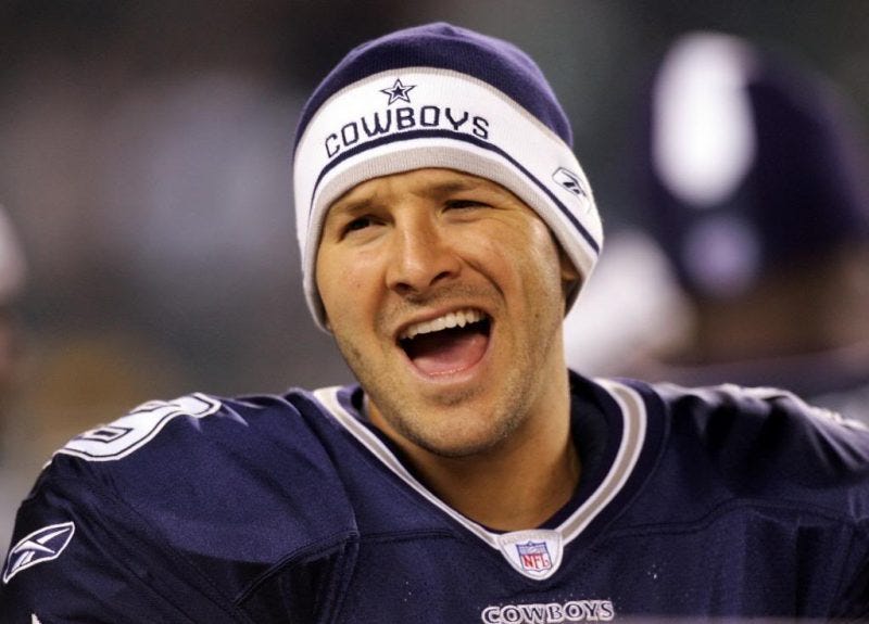 tony romo back tony romo back