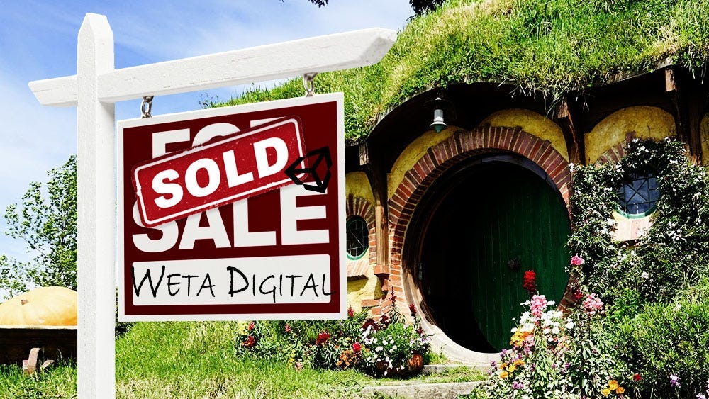 Hobbit house for a sold sign out the front as Weta Digital is bought by Unity3d Hobbit house for a sold sign out the front as Weta Digital is bought by Unity3d
