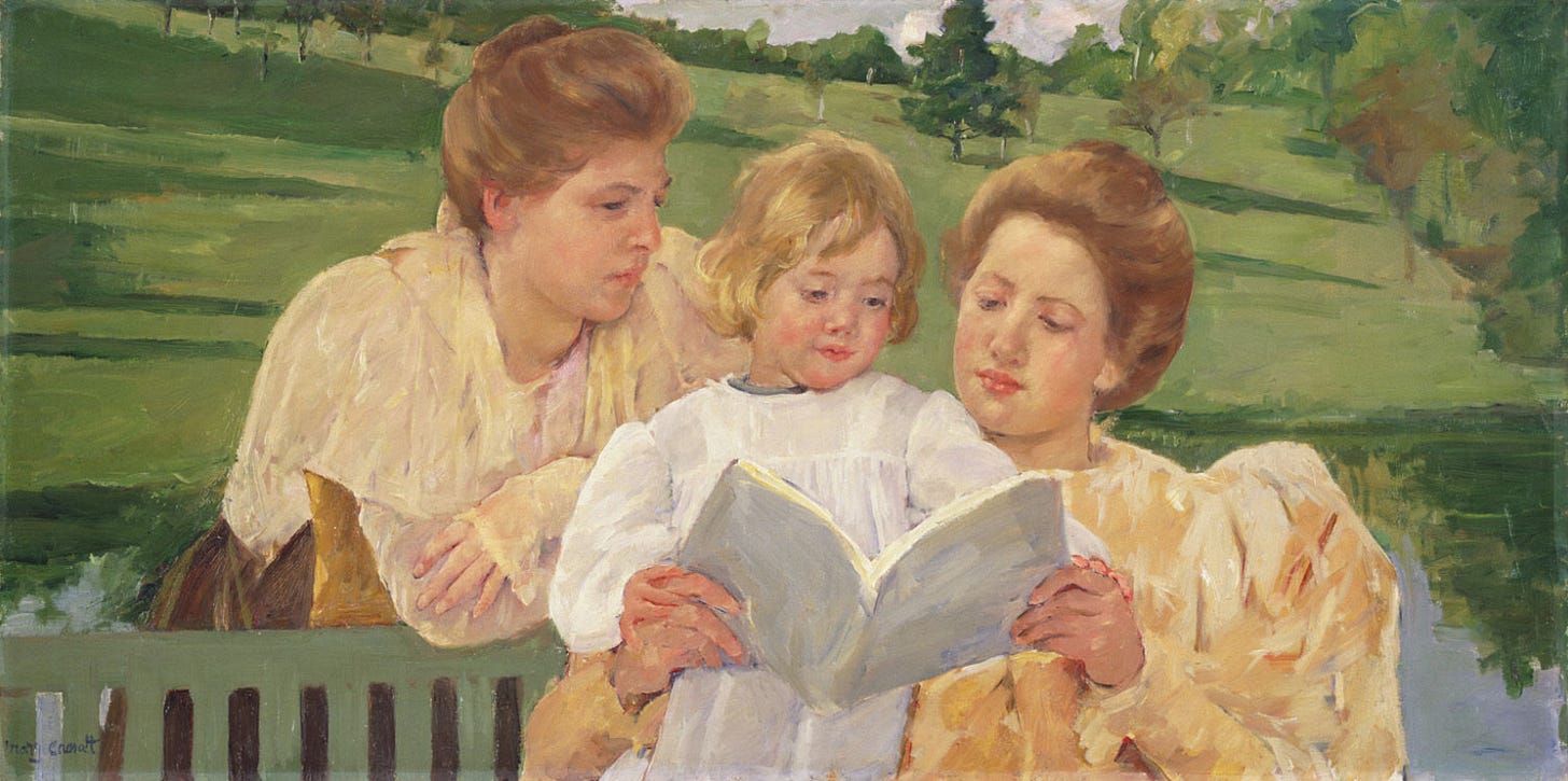 Mary Cassatt - Family Group Reading (1898) : r/museum