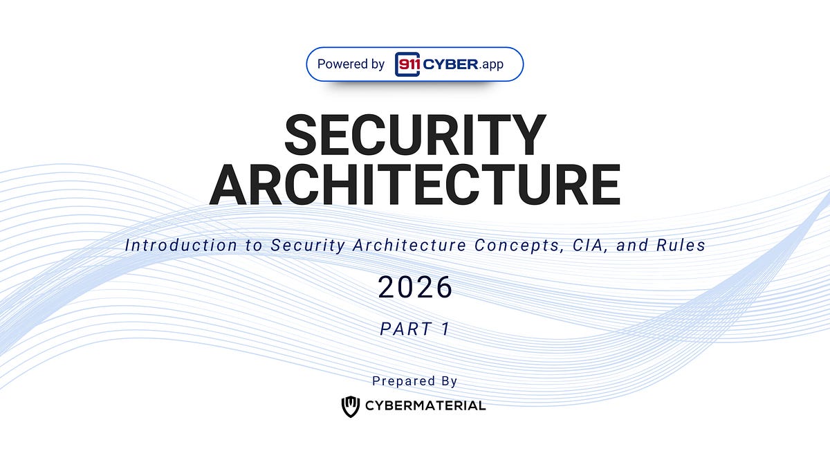 Security Architecture Part I: Introduction to Security Architecture ...