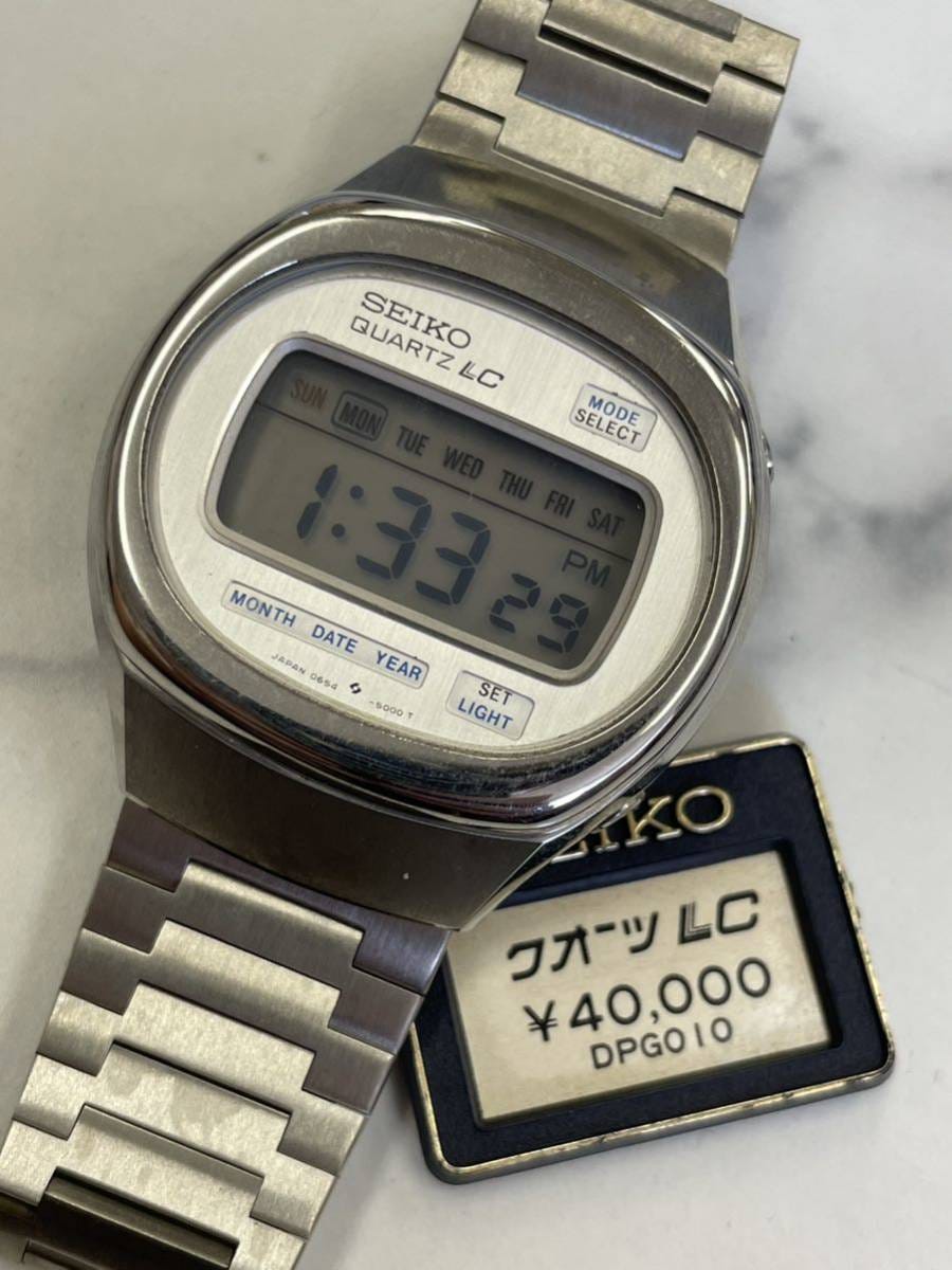 18.未使用・デットストック・稼動品・SEIKO QUARTZ セイコー クォーツ LC 0654-5000 純正ブレスレット デジタル メンズ 腕時計//SYO250