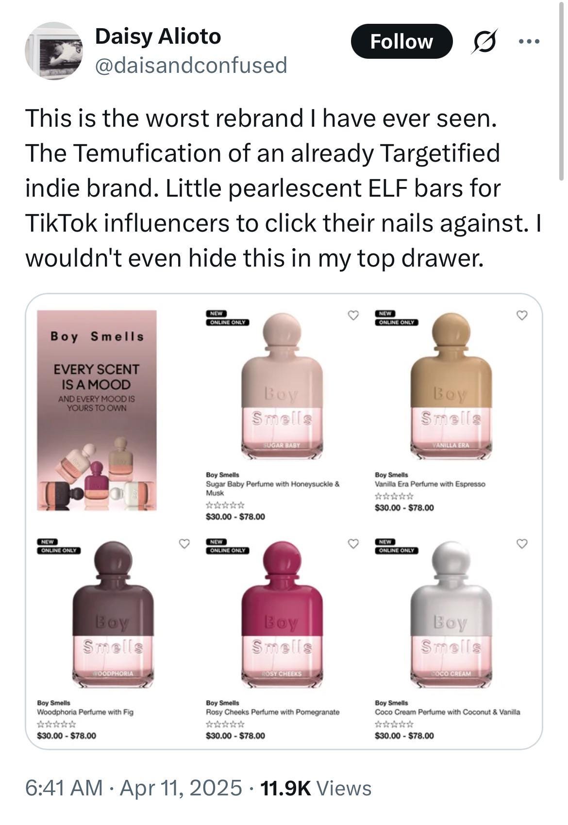 Boy Drama: What went wrong with the Boy Smells rebrand