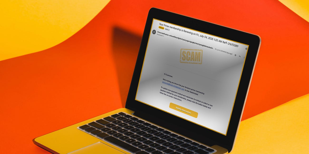 Amazon Prime Renewal Scam Emails