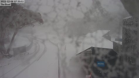 Snow at Mt Baw Baw Alpine Resort