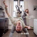 r/antimeme - random woman throwing a kettle to a man
