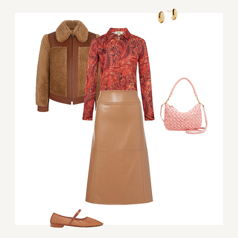 Capsule items for the Spring palette with a selection of resulting outfits