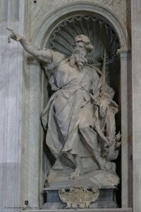 Founder Statue of St. Elijah in St. Peter’s Basilica Founder Statue of St. Elijah in St. Peter’s Basilica