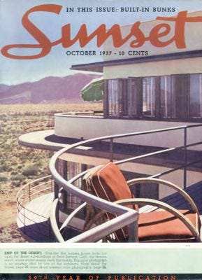 Sunset Magazine cover. October 1937 - Sunset Magazine - Spotlight at Stanford Sunset Magazine cover. October 1937 - Sunset Magazine - Spotlight at Stanford