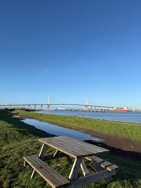 Three mages of the Elizabeth II bridge near Dartford