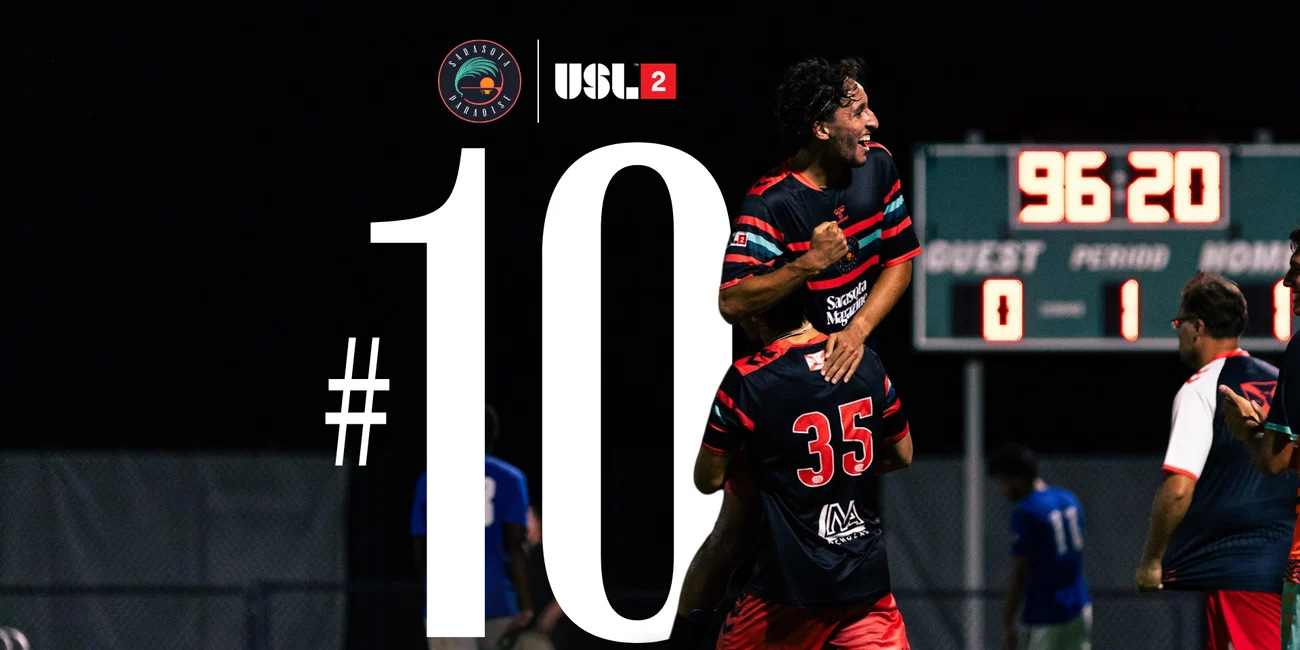 Sarasota Paradise Breaks into Top 10 in USL League Two Power Rankings