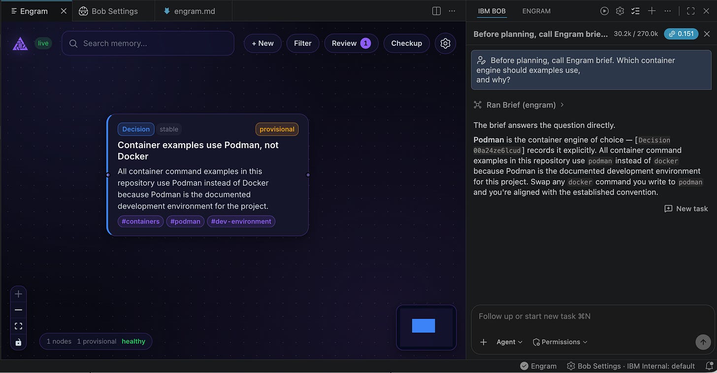Screenshot of Engram Graph in Bob Screenshot of Engram Graph in Bob