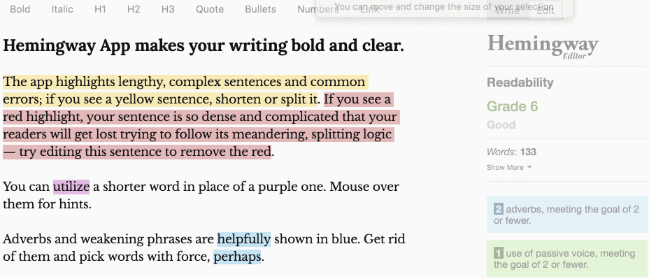 Get the Hemingway Editor for Mac and PC